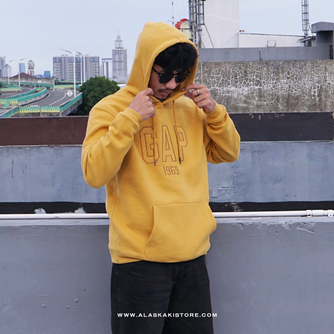 Fleece Pullover Hoodie Mustard GA1044