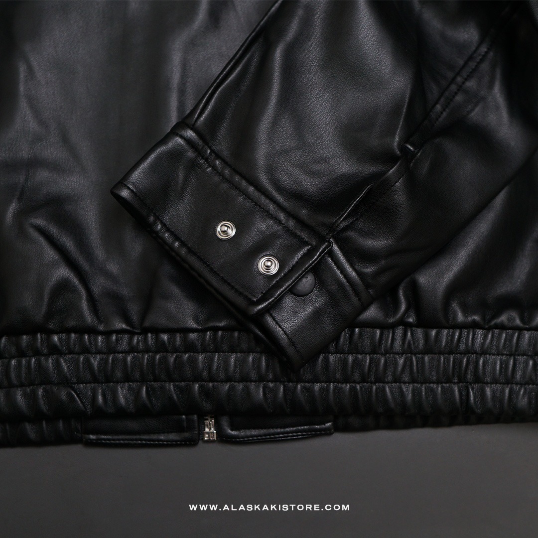 Faux Leather Bomber Jacket PH1004