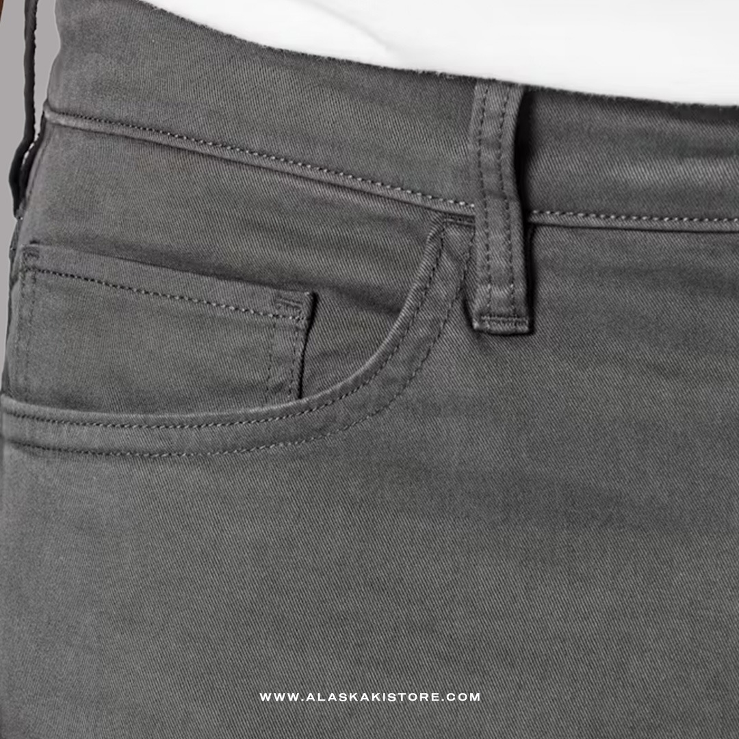 Twill Pants Slim Fit Blue Grey FT5021