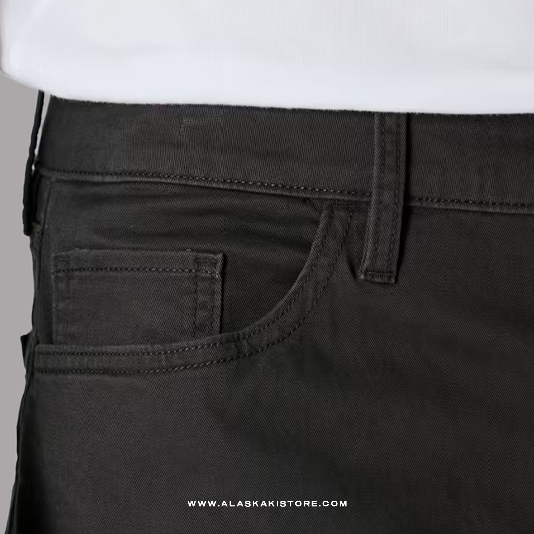 Twill Pants Straight Fit Charcoal FT5025