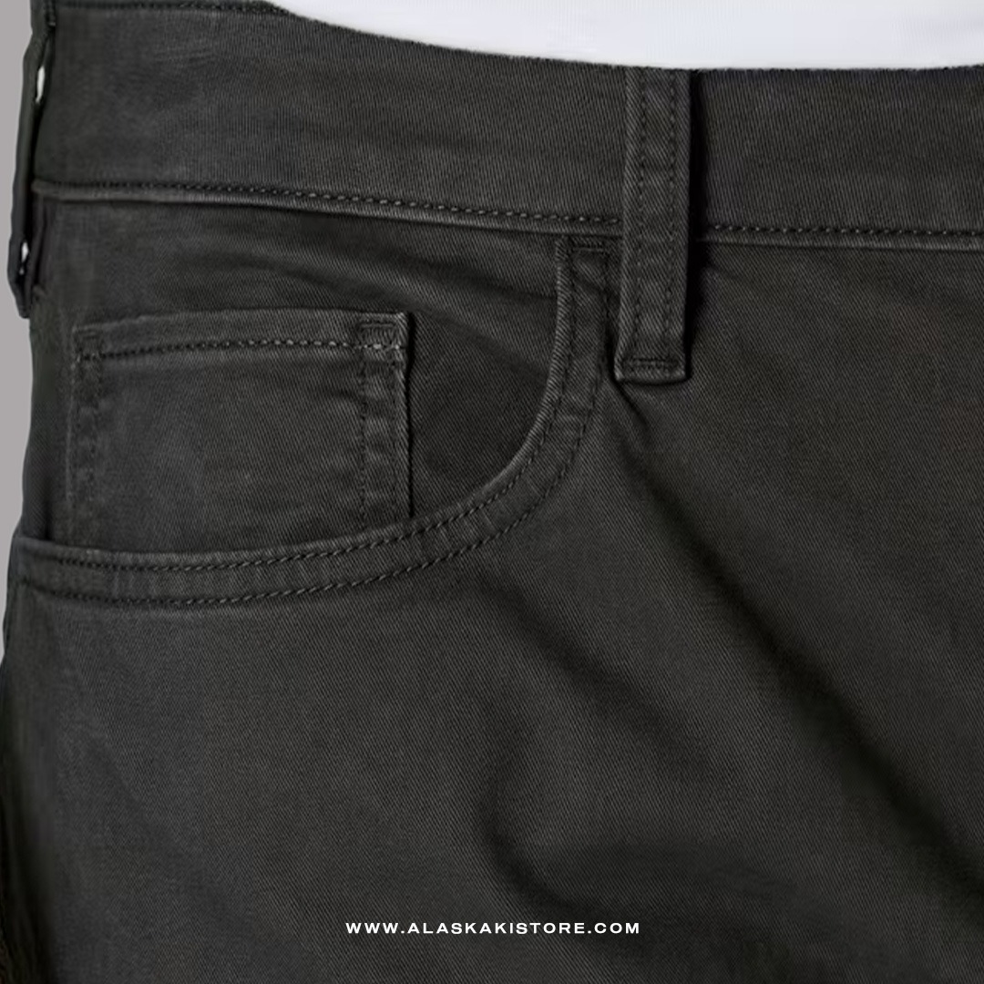 Twill Pants Athletic Tappered Fit Charcoal FT5014