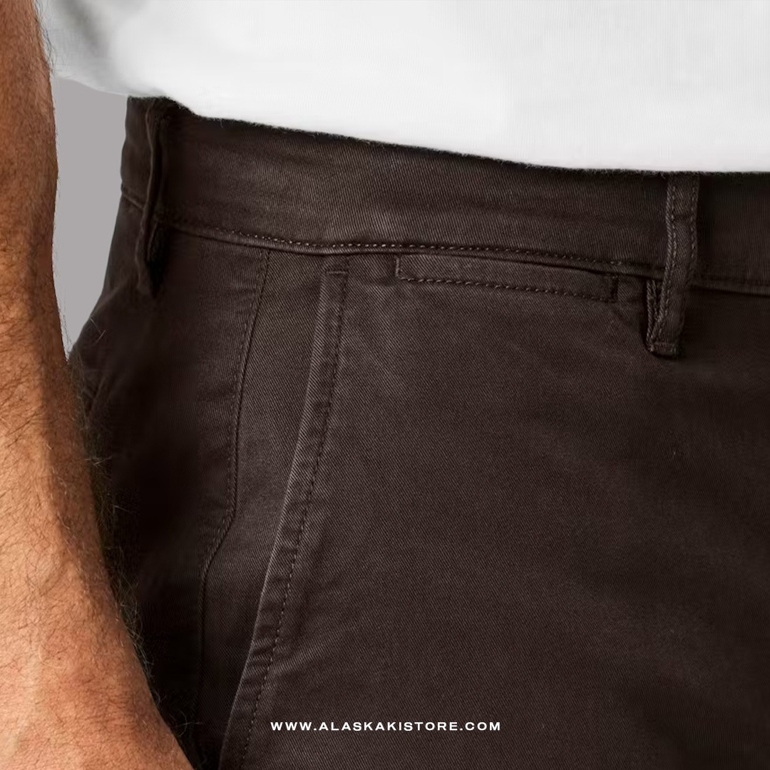 Slim Fit Chino Pants Dark Brown FT5035