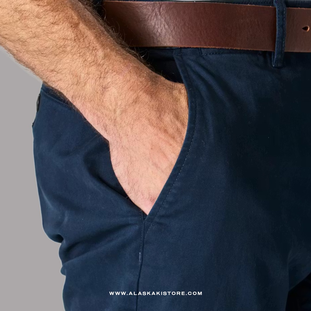 Slim Fit Chino Pants Navy FT5036