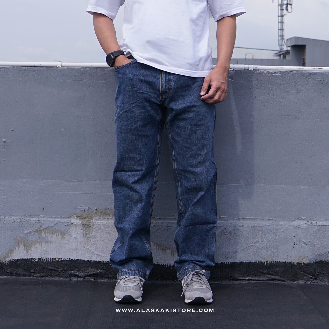 Denim Jeans Relaxed Fit Blue Washed DL5025