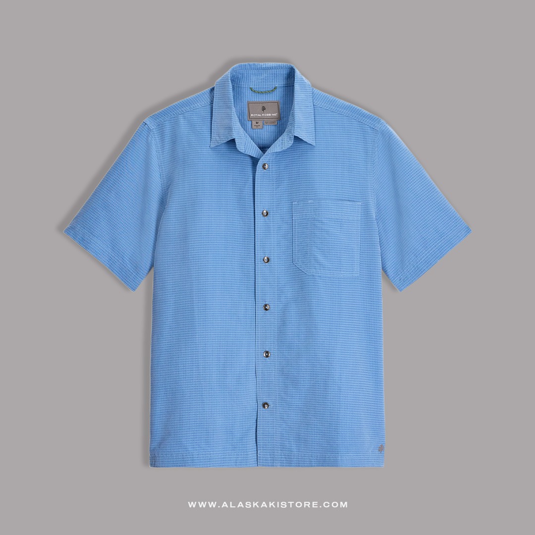 Pucker Dry Short Sleeve Shirt Blue RR2002