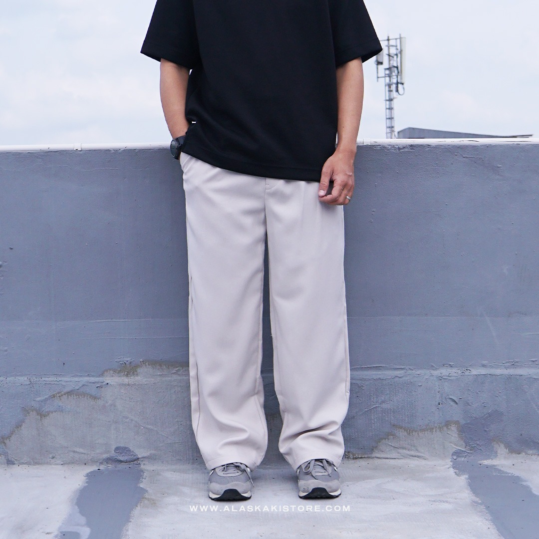 Wide Loose Pants Beige GU5028