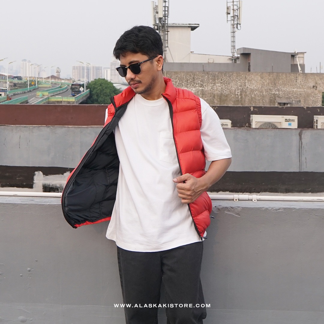 Puffer Vest Jacket Red BS1008