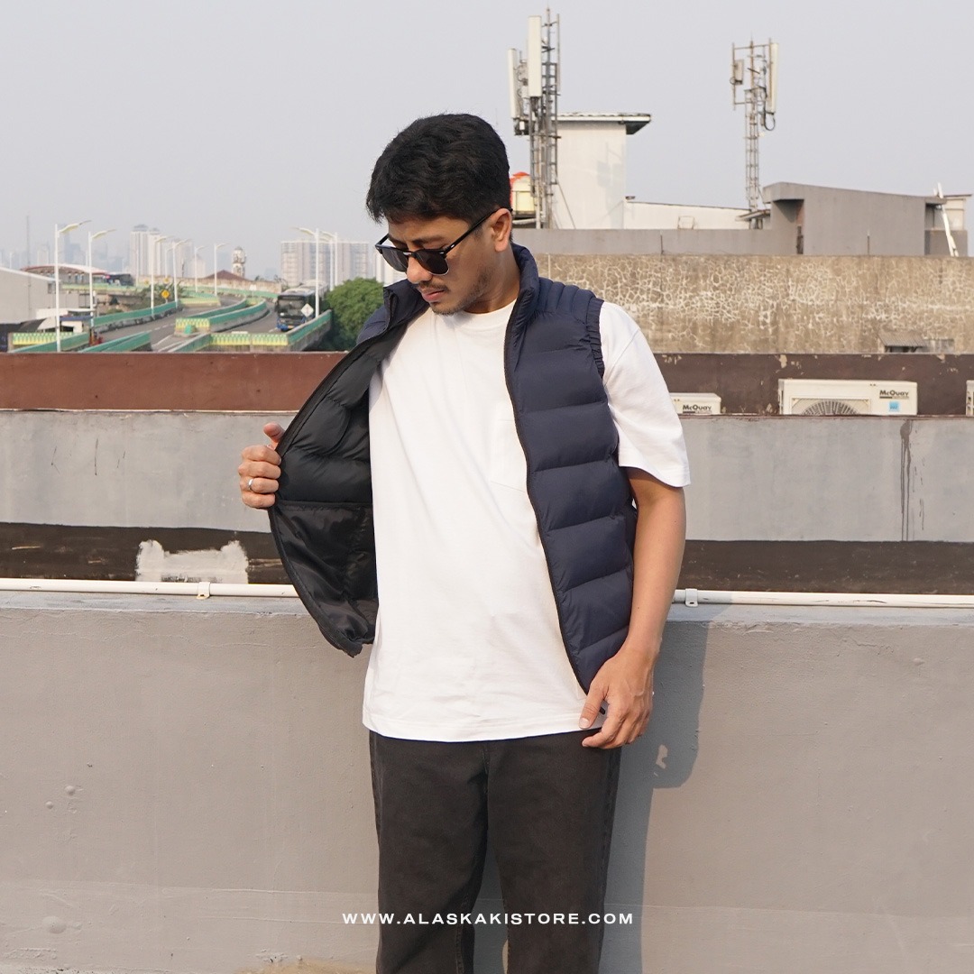 Puffer Vest Jacket Space Navy BS1019