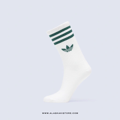 Image of Stripes Crew Socks Green Stripe AD9007