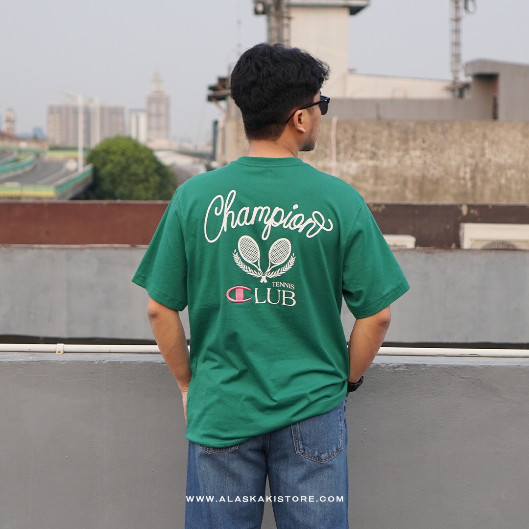 Printed T-shirt by Chmpion Green CH4095