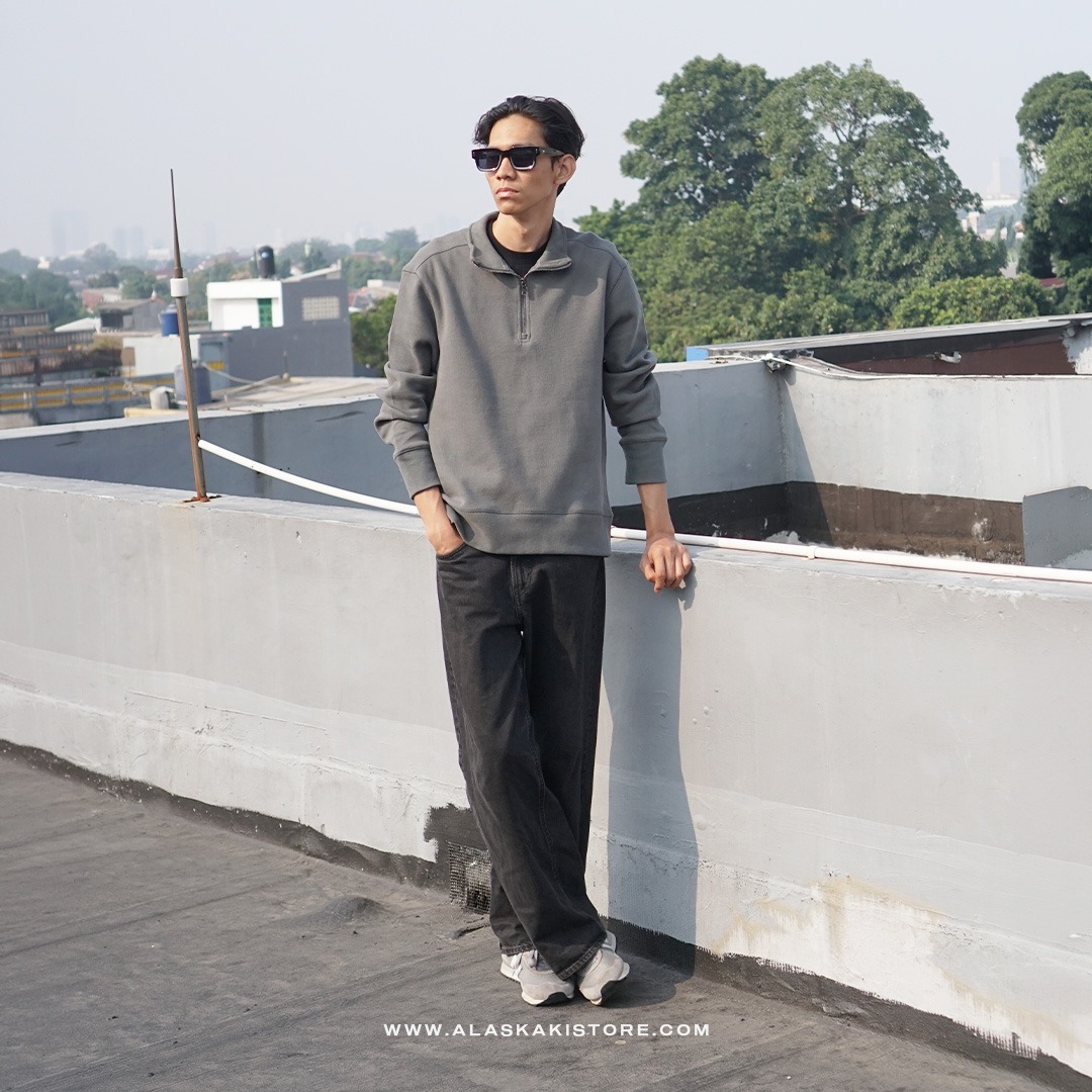 Half Zip Sweatshirt Grey BR7002