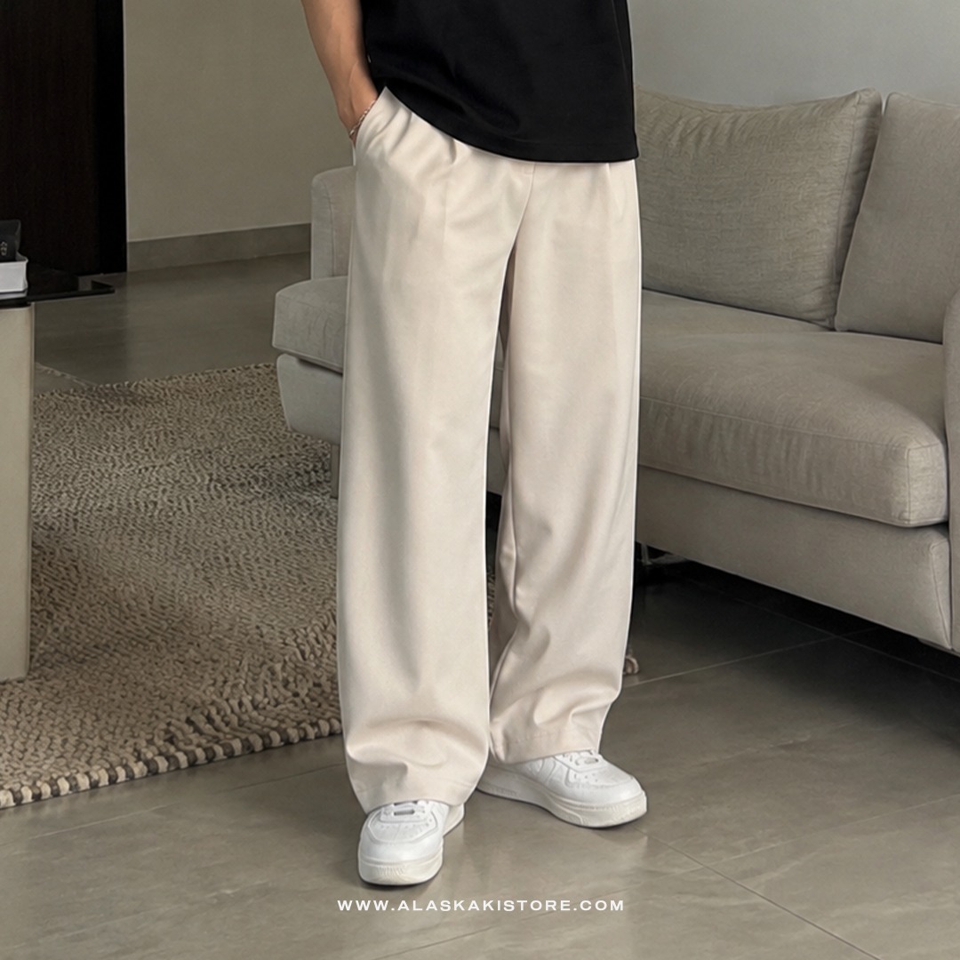 Wide Loose Pants Beige GU5028