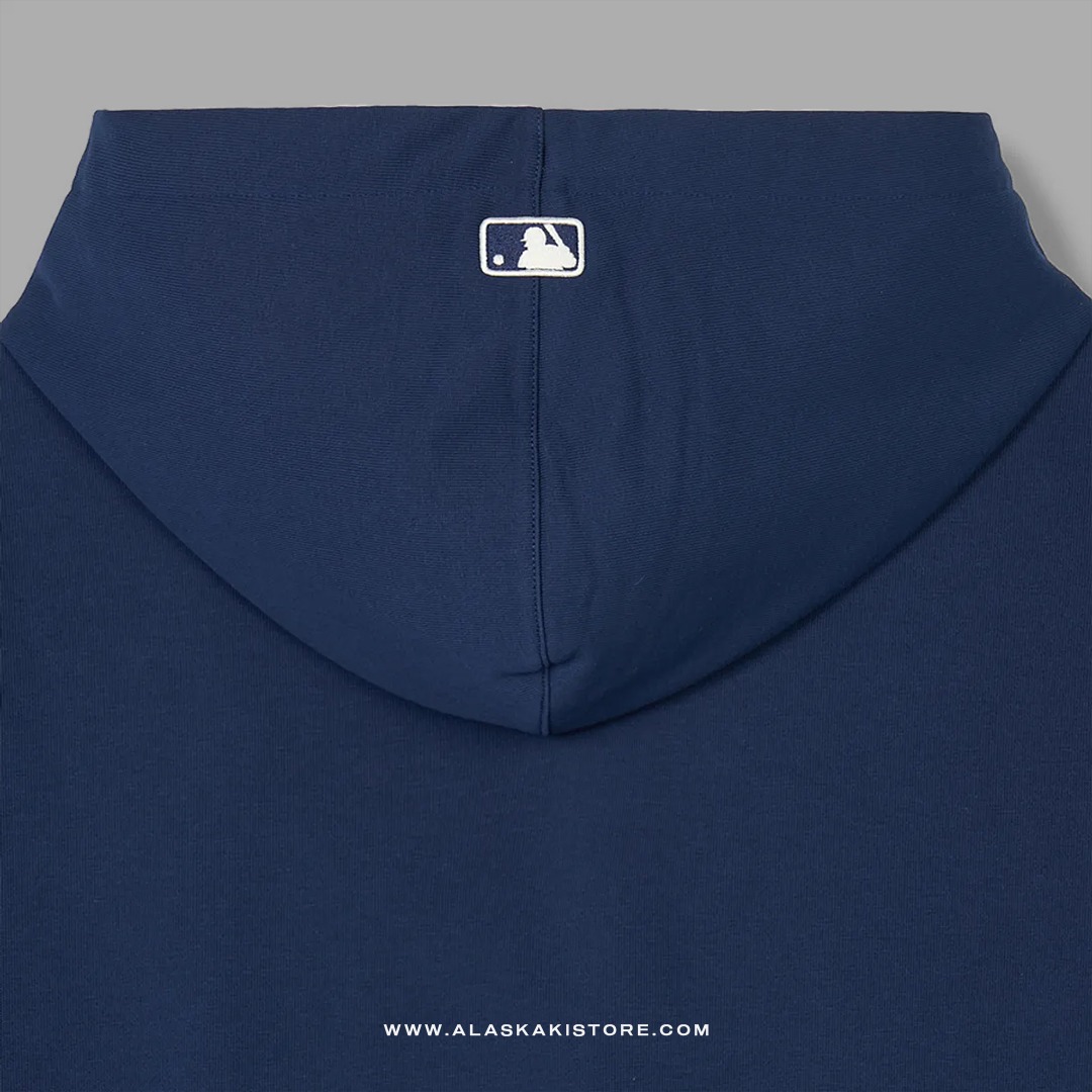 Short Sleeve Pullover Hoodie Navy ML1001
