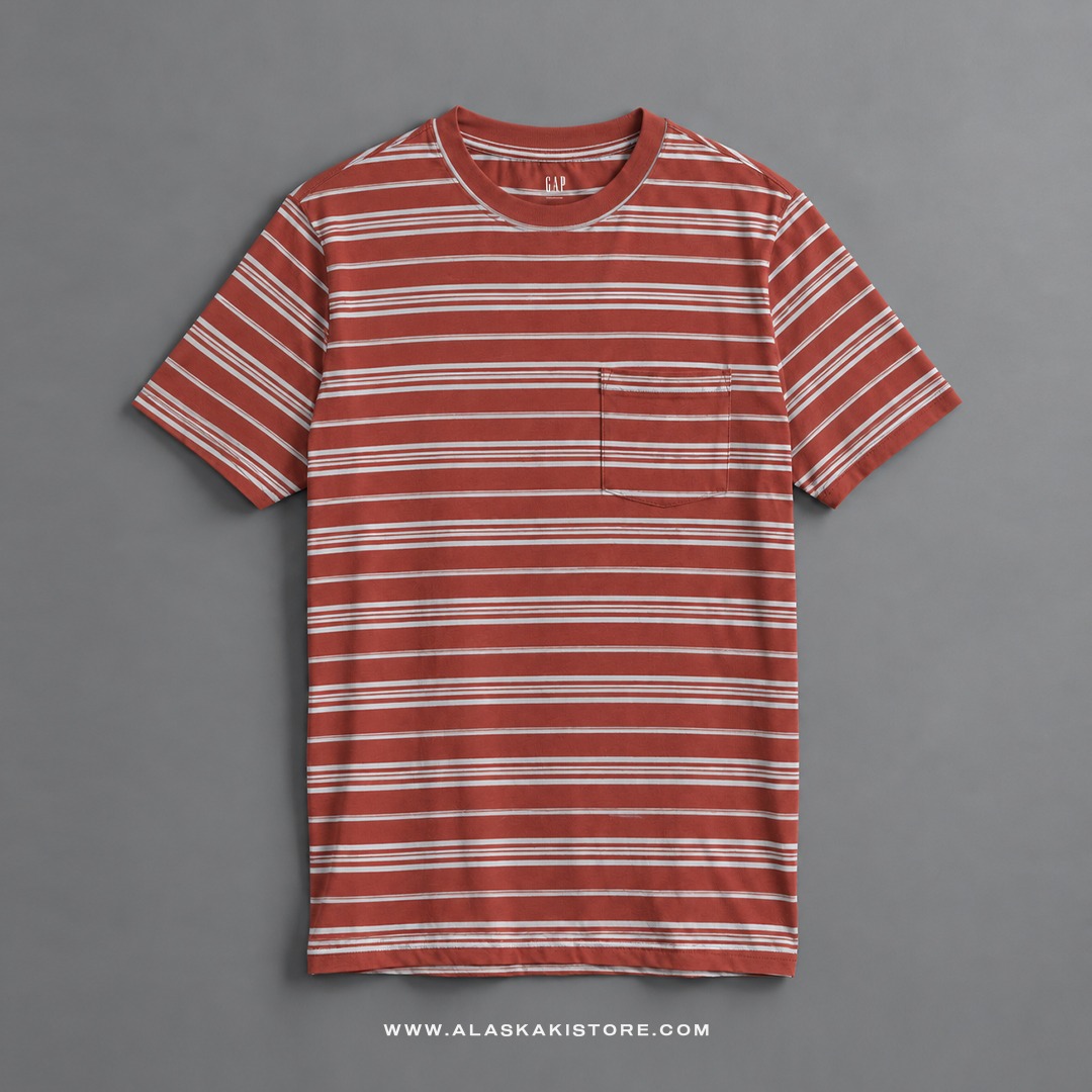 Pocket Tees Stripe Terracotta GA4084