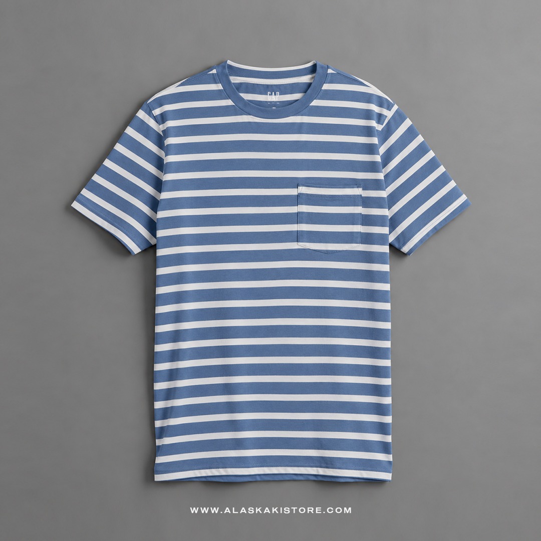 Pocket Tees Stripe Blue GA4086