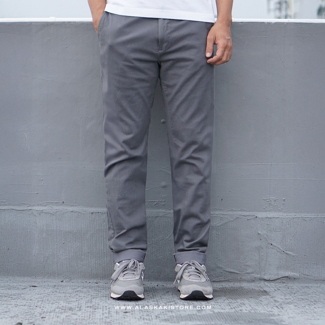 Slim Fit Chino Trousers Grey (GF5028 Minor Defect)