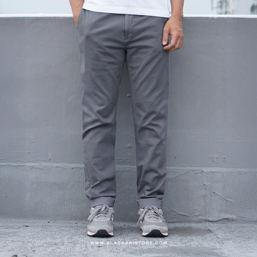 Image of Slim Fit Chino Trousers Grey GF5028