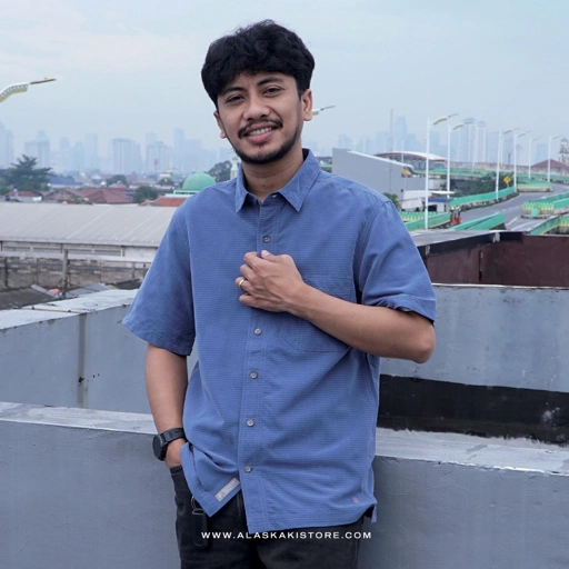 Image of Pucker Dry Short Sleeve Shirt Blue RR2002