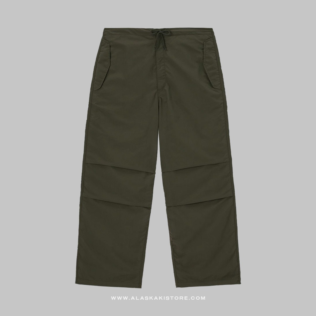 Loose Fit Parachute Pants Olive GU5026