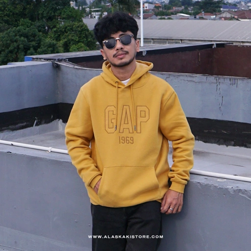Image of Fleece Pullover Hoodie Mustard GA1044
