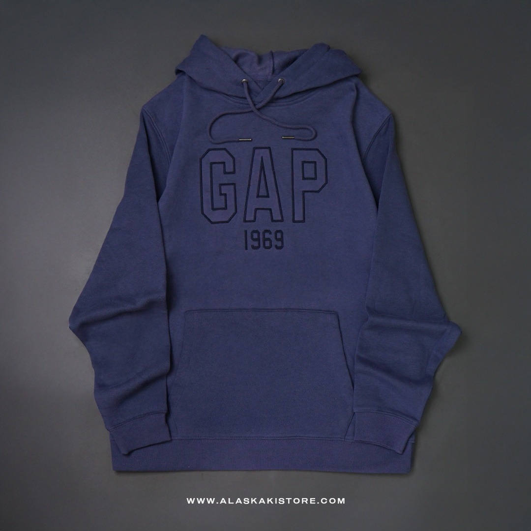 Fleece Pullover Hoodie Navy GA1046