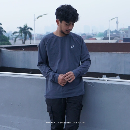 Image of Long Sleeve Running Shirt Grey AS4005