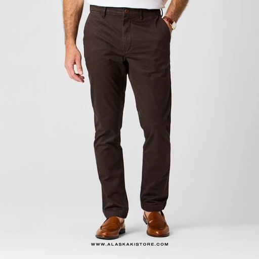 Image of Slim Fit Chino Pants Dark Brown FT5035