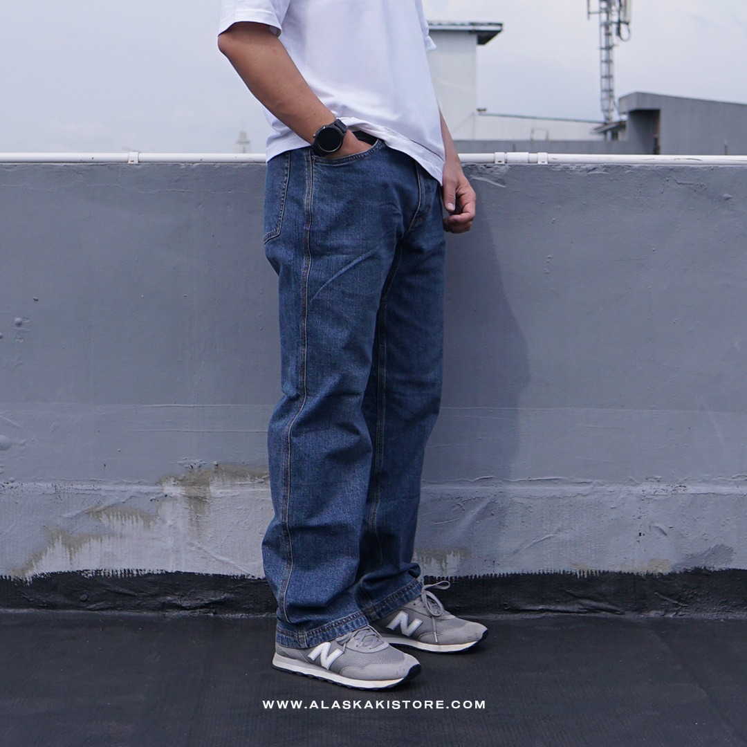 Denim Jeans Relaxed Fit Blue Washed DL5025