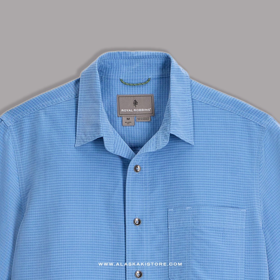Pucker Dry Short Sleeve Shirt Blue RR2002
