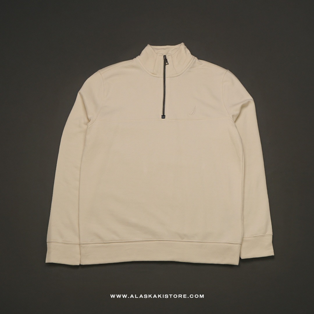 Half Zip Sweatshirt Beige NC1013