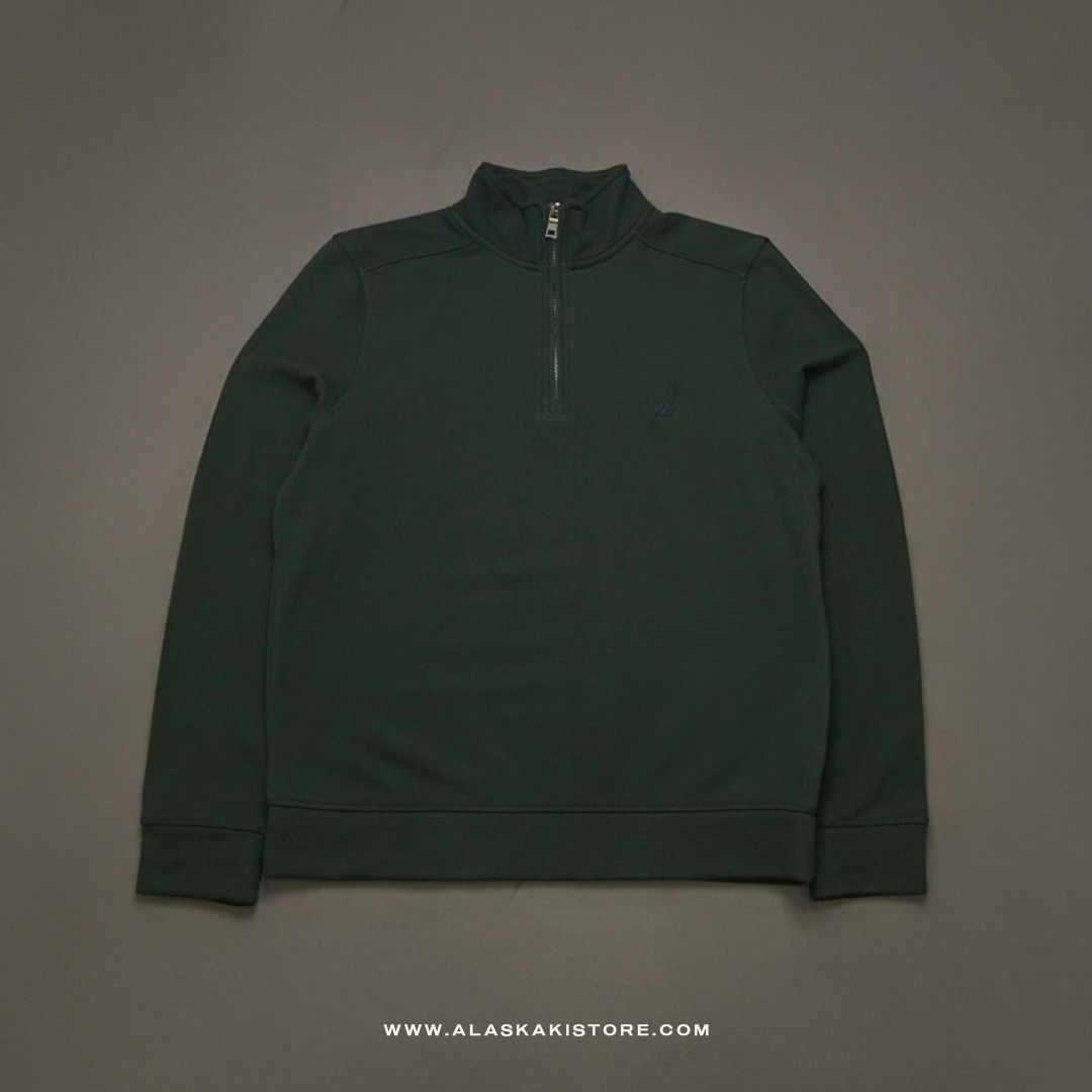 Half Zip Pique Shirt Teal Green NC1016