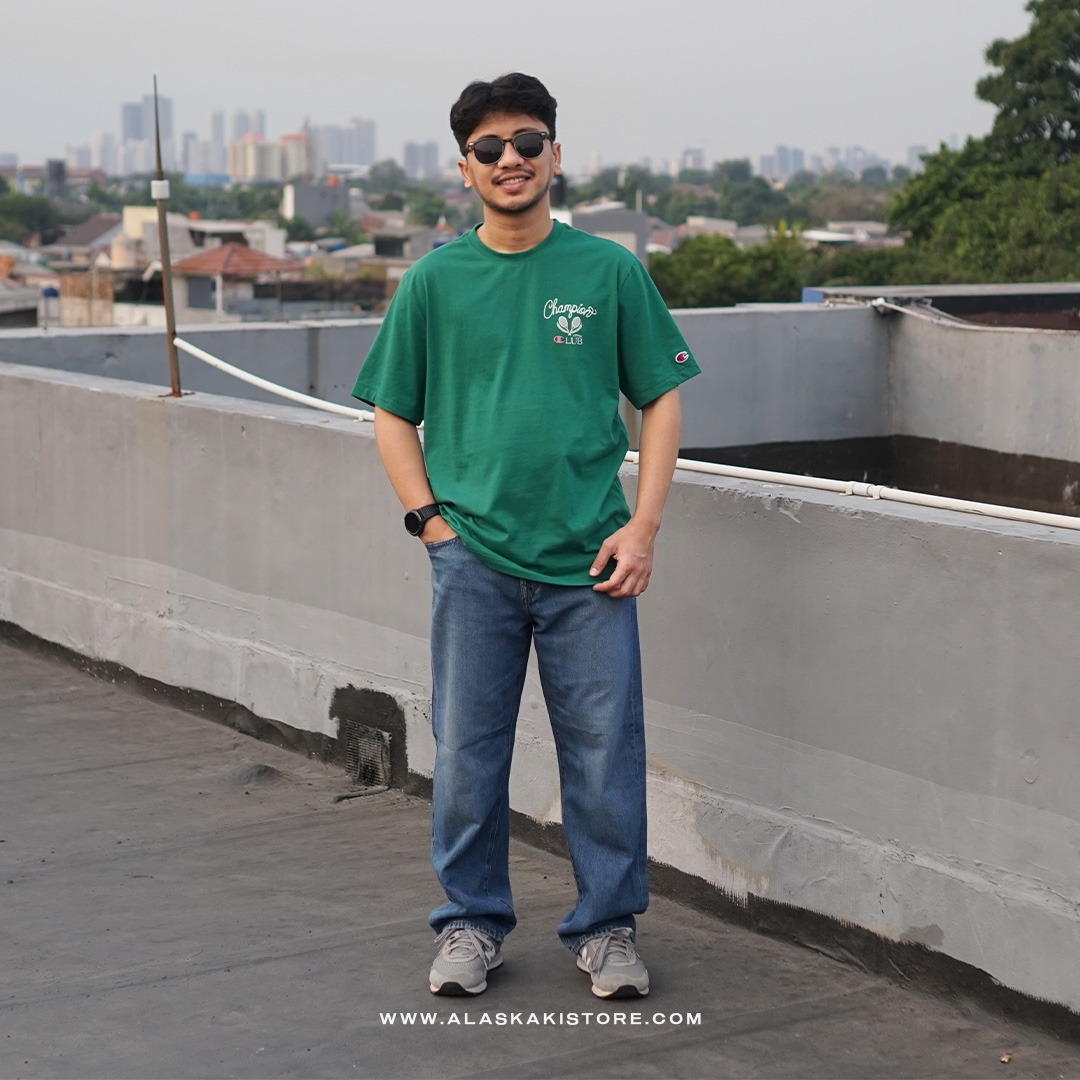Printed T-shirt by Chmpion Green CH4095