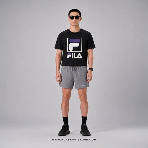 Quickdry Tshirt Black Logo White FL4013
