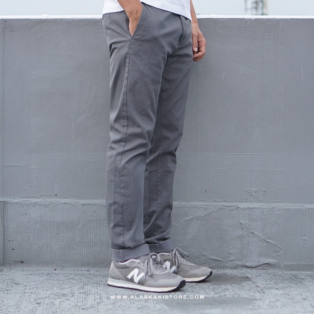 Slim Fit Chino Trousers Grey (GF5028 Minor Defect)