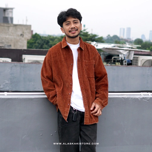 Image of Longsleeve Corduroy Shirt Terracotta SS2009