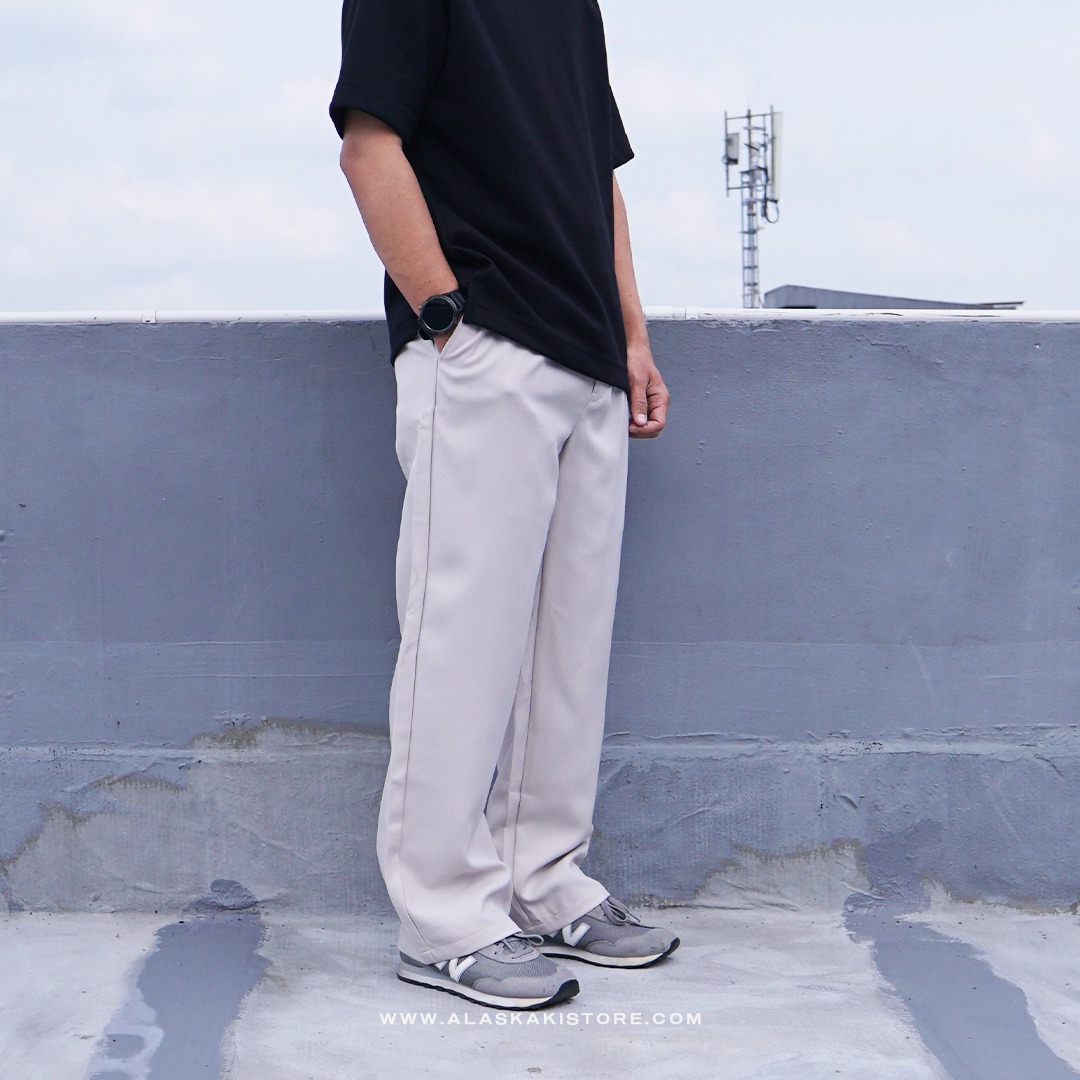 Wide Loose Pants Beige GU5028