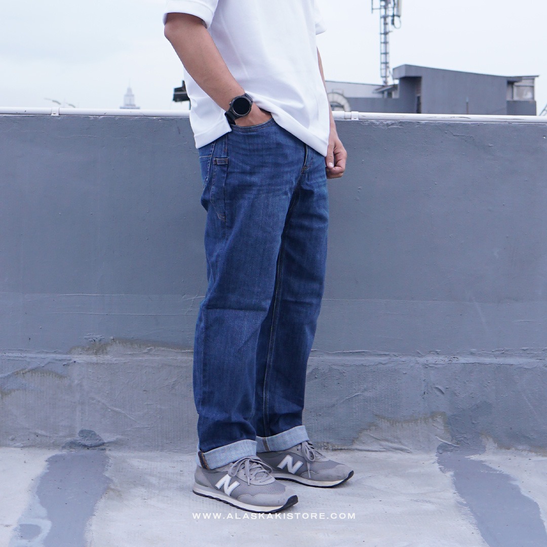 Relaxed Fit Denim Workpants Blue Washed DL5020