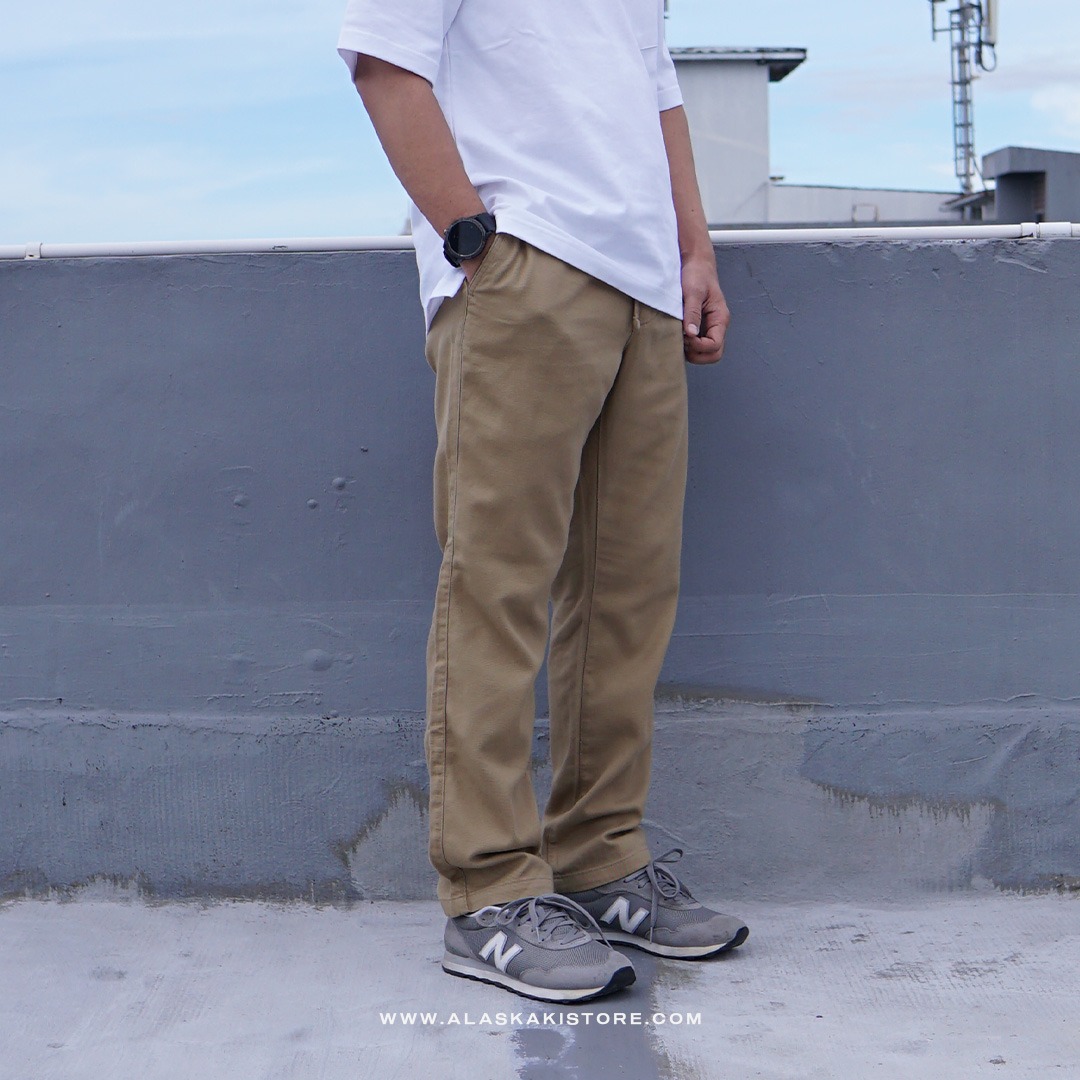 Straight Fit Linen Pants Brown ON5104