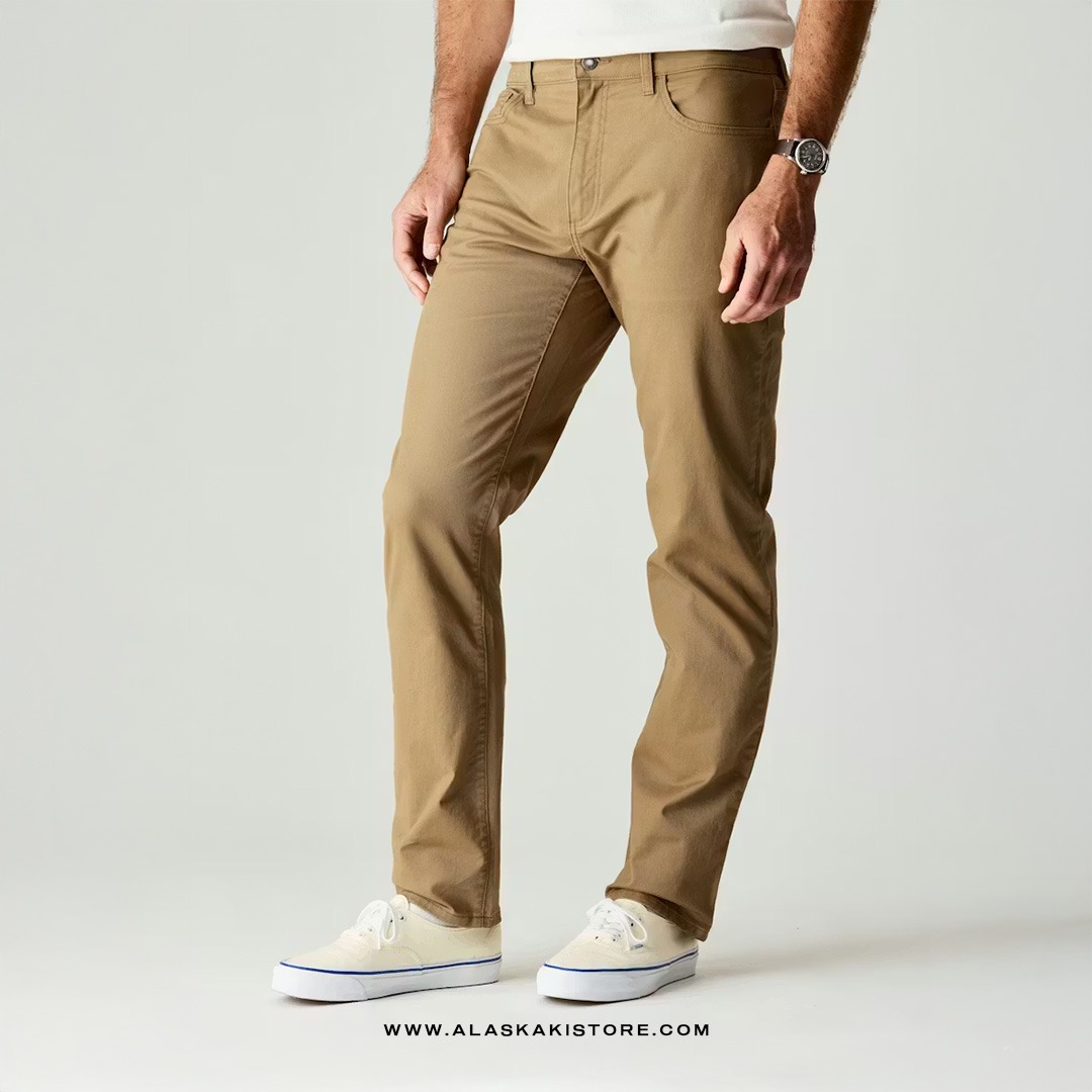 Twill Pants Straight Fit Brown FT5024