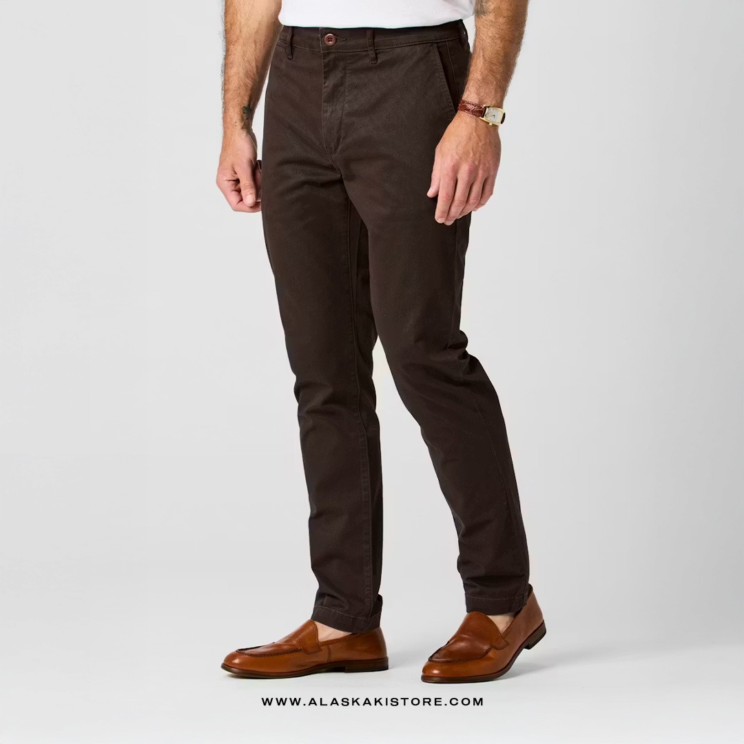 Slim Fit Chino Pants Dark Brown FT5035