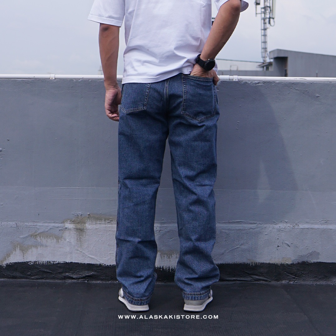 Denim Jeans Relaxed Fit Blue Washed DL5025