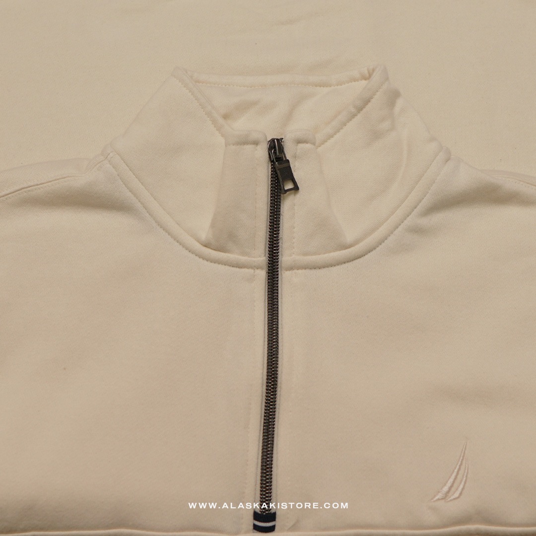 Half Zip Sweatshirt Beige NC1013