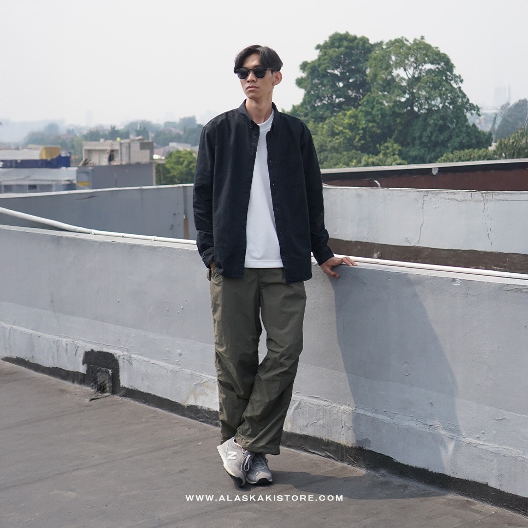 Regular Fit Oxford Shirt Black HM2031