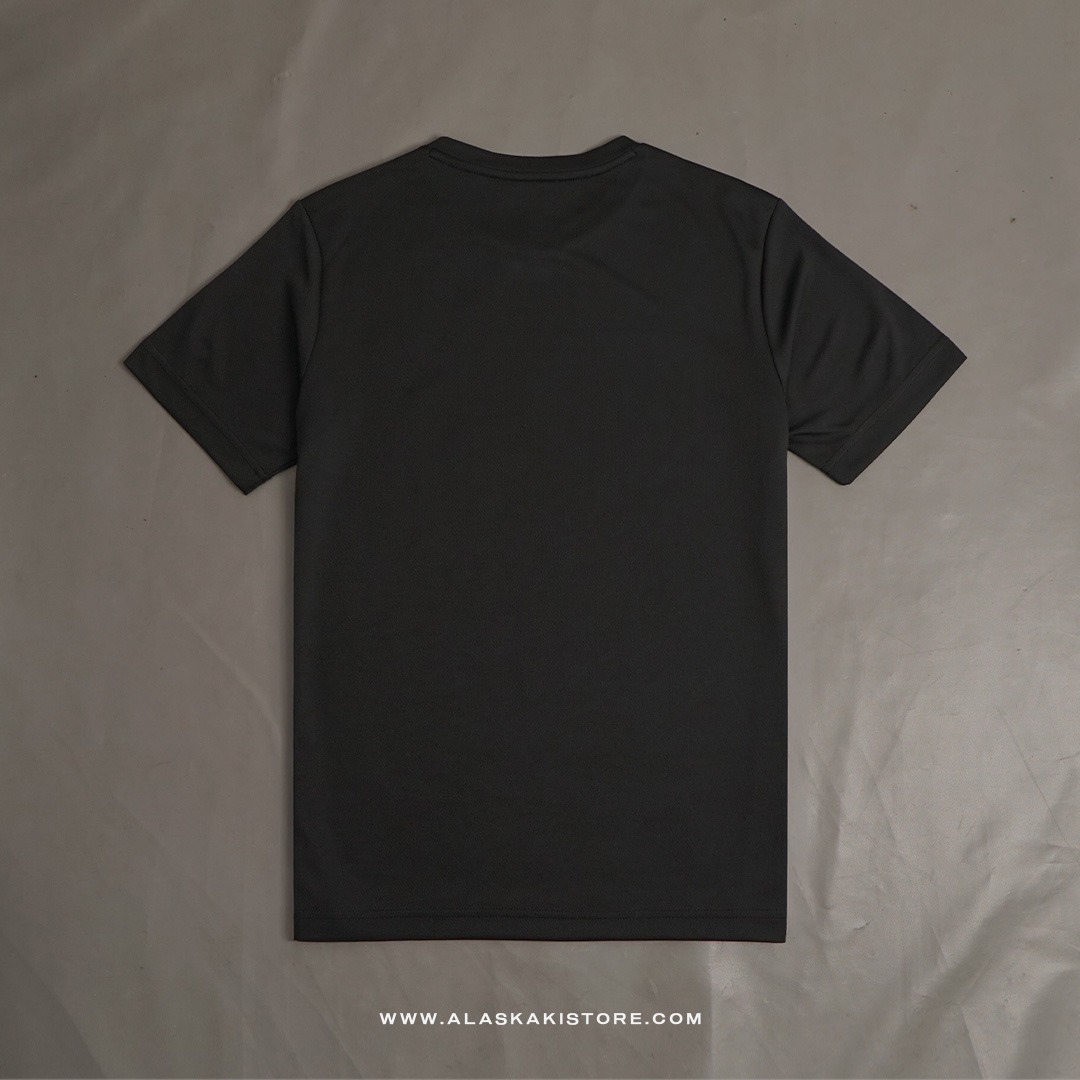 Quickdry Tshirt Black Logo White FL4013
