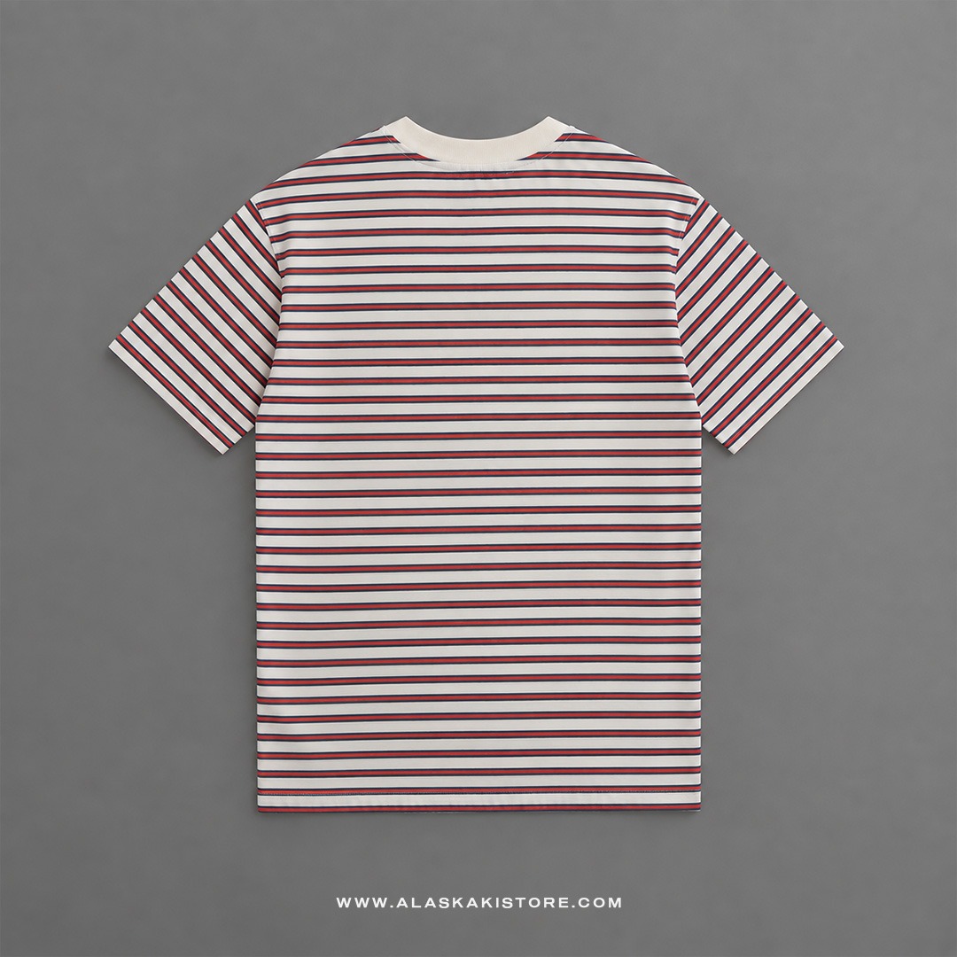 Stripe T-shirt White Red GF4044