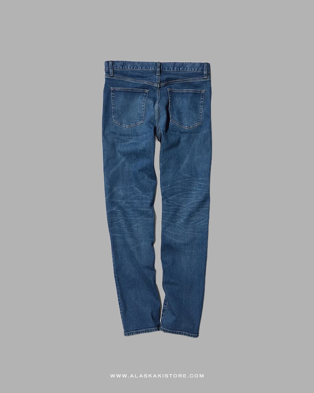Slim Straight Jeans Blue Washed UQ5038