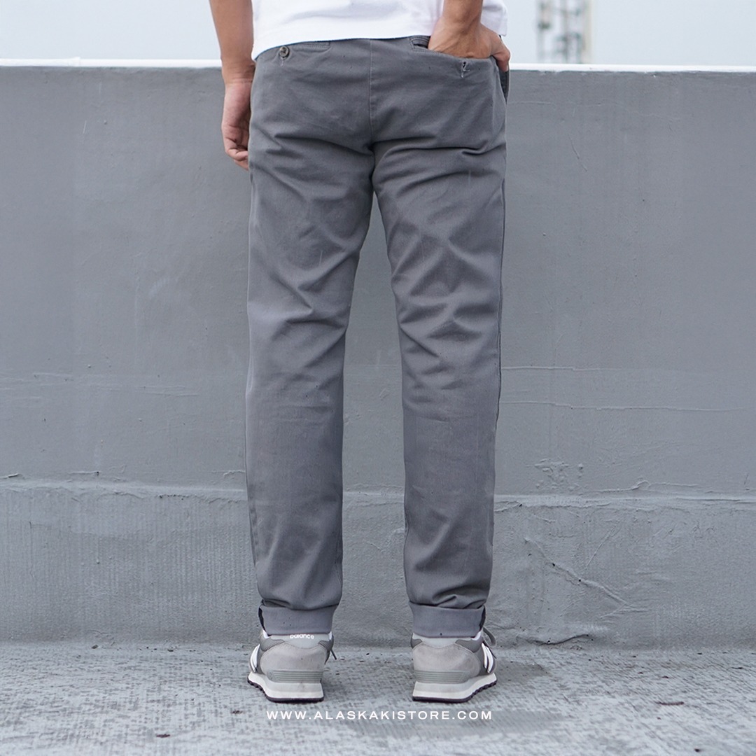 Slim Fit Chino Trousers Grey (GF5028 Minor Defect)