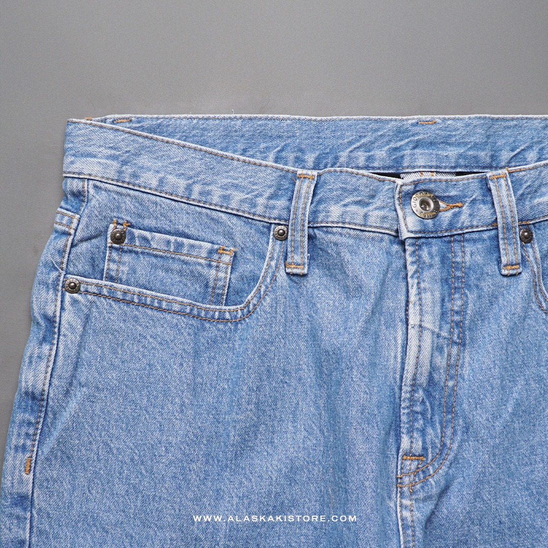 Regular Tapered Denim Jeans Light Blue GI5001