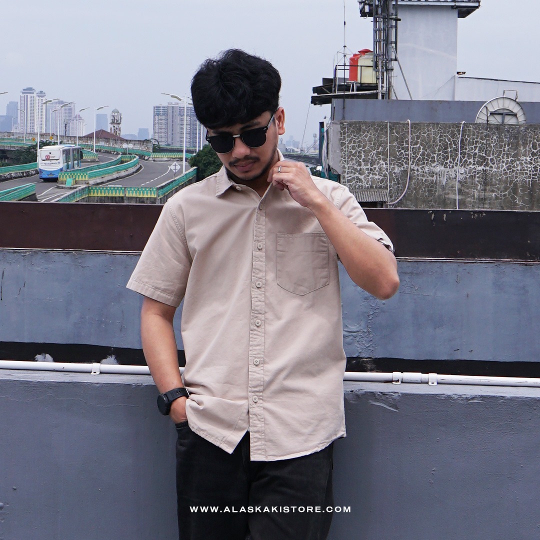 Slim Short Sleeve Shirt Khaki WR2011