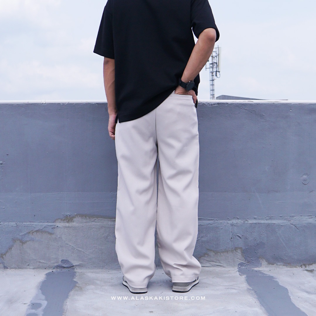 Wide Loose Pants Beige GU5028